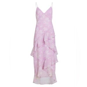 WAYF Open-back Ruffle Hem Midi Dress